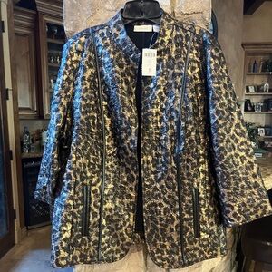 Chico’s Eleanor Animal Foil Jacket Size 3. - NWT’s